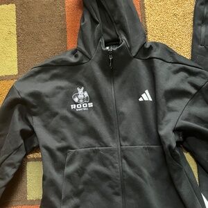 Adidas Z.N.E. Black Jacket/Pant Combo - Size Large - Kansas City Basketball